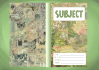 Vintage Forest-Inspired Subject Notebook Cover A4 template