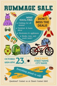 Vintage Garage Sale Poster Template Design Poster