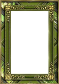 Vintage Green And Gold Ornate Decorative Frame  A4 template
