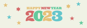 Vintage Happy New Year 2023 twitter header template