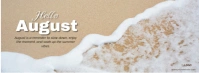 Vintage Hello August New Month Brand Facebook Cover Photo template
