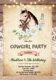 15 680 Horse Birthday Invitation Customizable Design Templates Postermywall