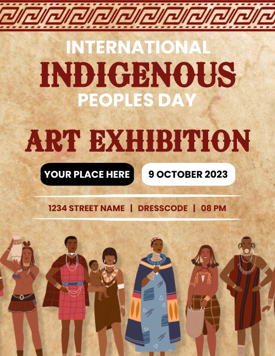 Plantilla de Vintage Illustrative Indigenous Day Celebrate | PosterMyWall