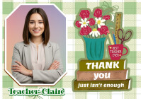 Vintage Illustrative Teacher Thank You A4 template