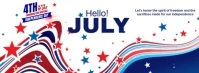 Vintage Joyful Hello July Lets Honor Freedom And Sacrifices Facebook Cover Photo Facebook-Cover template