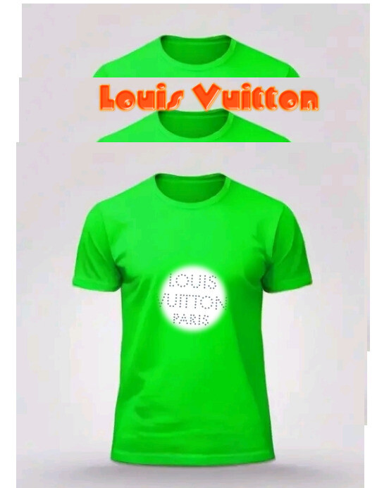 Vintage Louis Vuitton Green Shirt With A Ston Volantino (US Letter) template
