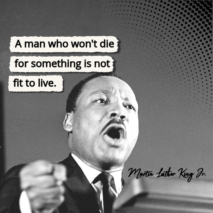 Vintage Martin Luther King Jr Post Square (1:1) Template | PosterMyWall