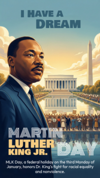 Vintage Martin Luther King Jr. Day Instagram Story template