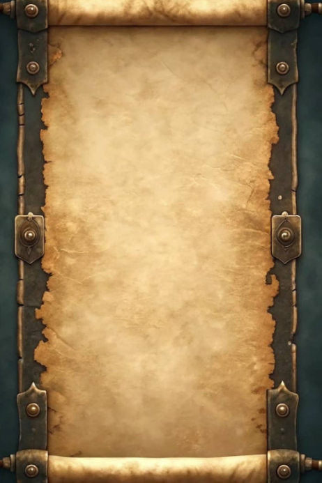 Vintage mediaeval scroll frame Poster template