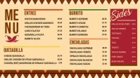 Vintage Mexican Cuisine Cinco de Mayo Menu Display Ekran reklamowy (16:9) template