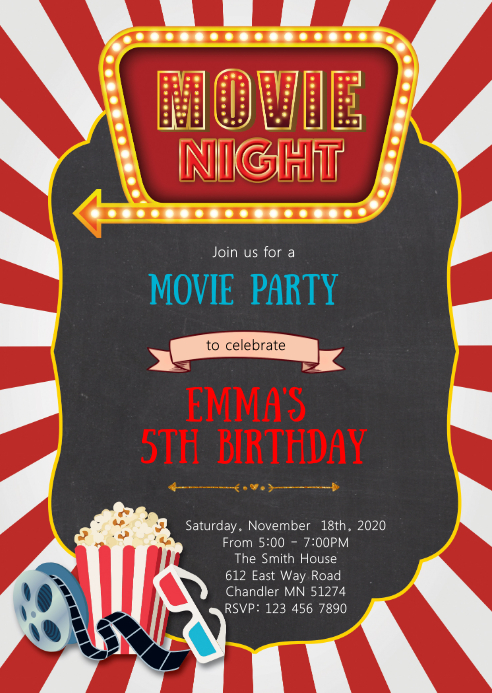 Modele Invitation De Fete D Anniversaire De Film Vintage Postermywall Modele Invitation De Fete D Anniversaire De Film Vintage Postermywall