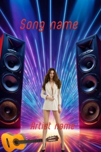 Vintage Music Cover  Poster Cartaz template