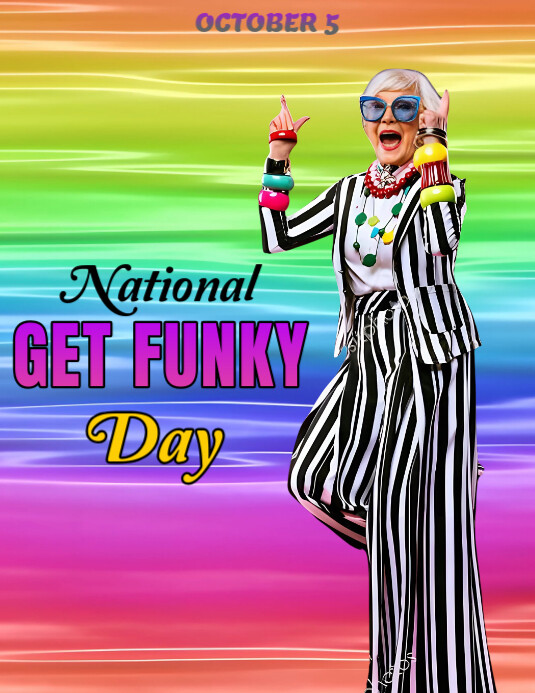 Get Funky Graphics Vintage National Get Funky Day Flyer (us Letter) Template | PosterMyWall