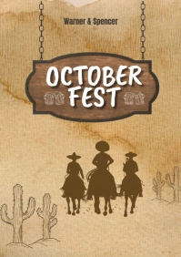 Vintage October Fest Banner A2 template