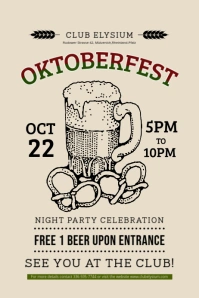 Vintage Oktoberfest Printable Poster Template