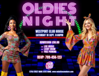 Vintage Oldies Night Event Flyer Video Volantino (US Letter) template