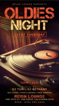 Vintage Oldies Night Instagram Story template