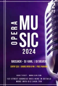 Vintage Opera Music Poster template