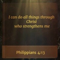 Vintage Philippians 4:13 Wall Art | "i Can Do All Things Through Christ" Bible Verse Print | Christi Instagram Post template