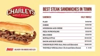 Vintage Philly Steaks Digital Display Menu template