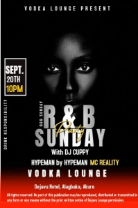 Vintage R&b Sunday  Poster template