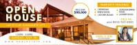 Vintage Real Estate Open House Banner 横幅 2' × 6' template