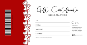 White Gift Certificate Facebook Shared Image Template