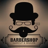 Vintage Retro Video Gentlemen Barbershop Logo template