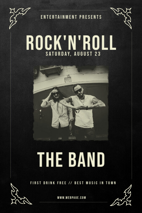 Vintage Rock'n'roll Flyer Poster Template