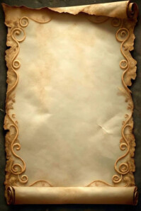 Vintage Royal Scroll Frame  Poster Póster template