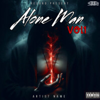 Vintage Sad Alone Ma Track Mixtape Cover  Album Cover template