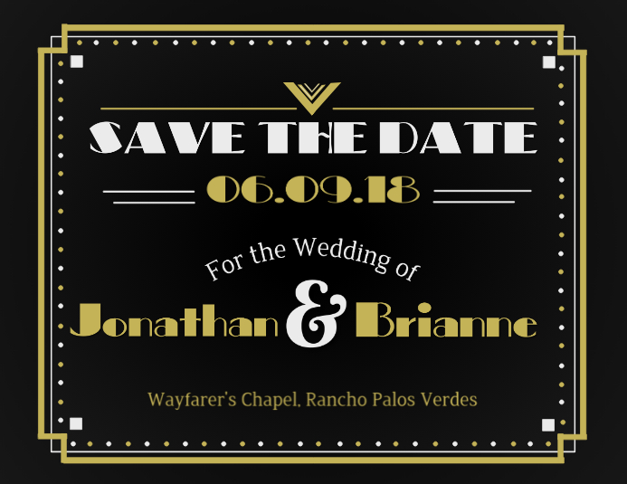 Vintage save the date Volante (Carta US) template