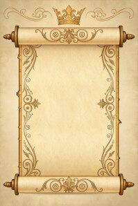 Vintage Scroll Template Poster