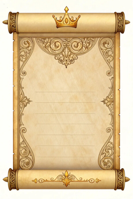 Program Scroll Template Vintage Scroll Template | PosterMyWall