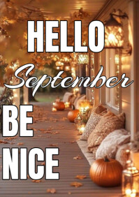 Orange Autumn Welcome A4 Template