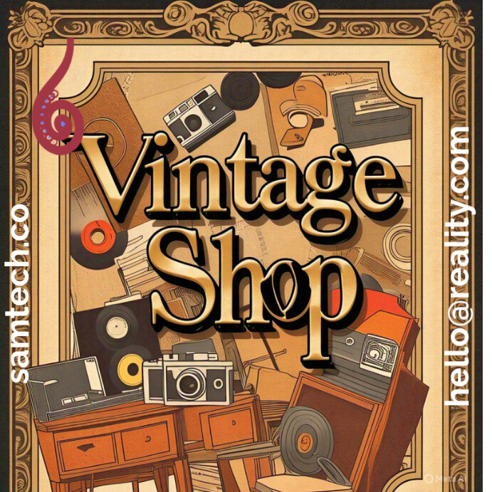 Vintage shop Publicação no Instagram template