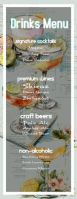 Grey Drinks Menu Mezza pagina Letter Template