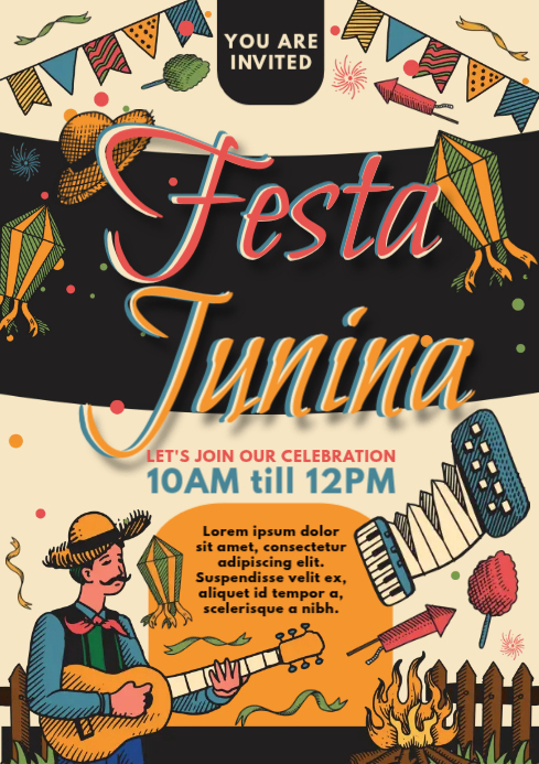 Vintage Style Fiesta Celebration Template | PosterMyWall