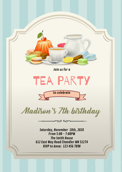 Modele Invitation Anniversaire Theme Du The Vintage Postermywall Modele Invitation Anniversaire Theme Du The Vintage Postermywall