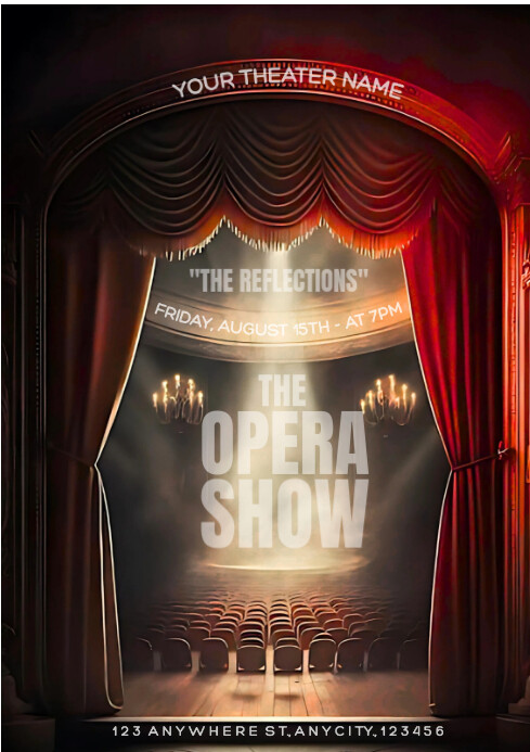 Example Poster For Opera Gala Vintage The Opera Show A4 Template | PosterMyWall