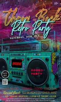 Vintage Throw Back Retro Rodeo Party Us Legal template