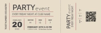vintage ticket template design Banner 2' × 6'