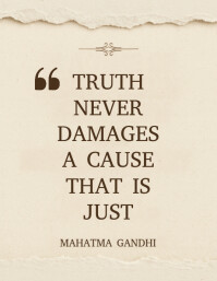 Vintage Truth And Justice: A Quote By Mahatma Gandhi To Inspire Integrity Flyer (us Letter) template