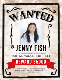 Vintage Wanted Person Flyer template