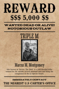 Vintage Wanted Poster template