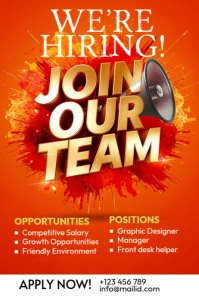 Vintage We Are Hiring Banner 4' × 6' template