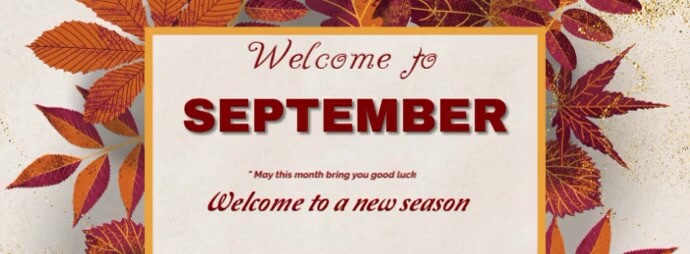 September Facebook Timeline Vintage Welcome To September Facebook Cover Photo Template | PosterMyWall