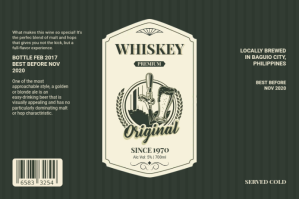 绿色 Whiskey Label Label Template