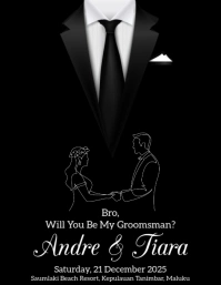 Vintage Will You Be My Bridesmaid? Flyer (us Letter) template