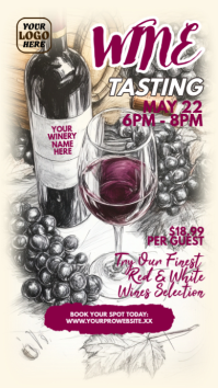 Vintage Wine Tasting Instagram Story Template Instagram-verhaal